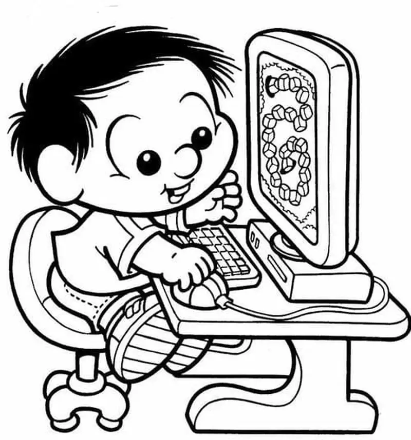 Tranh tô màu máy tính cho bé vui học vẽ cùng máy tính thú vị