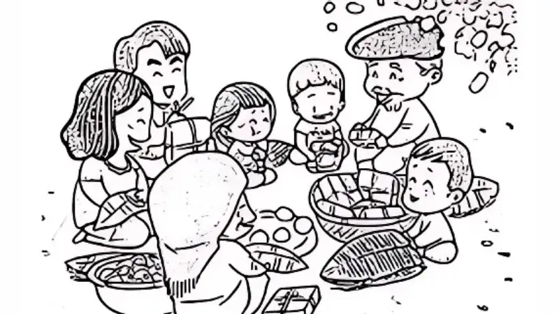 Tranh tô màu ngày tết quê em là như thế nào