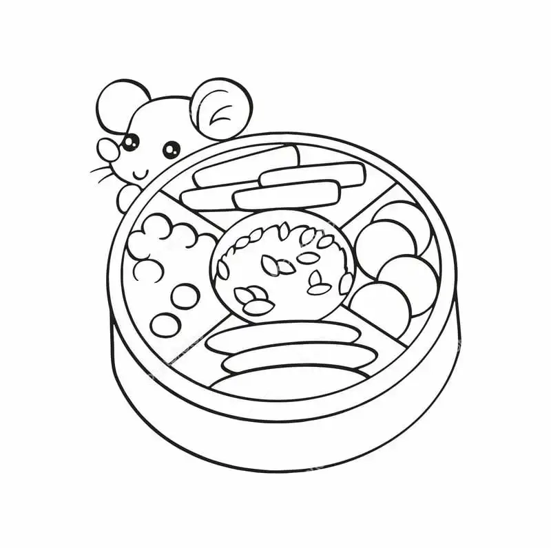 Mở sách chọn tranh tô màu ngày tết nguyên đán cho bé