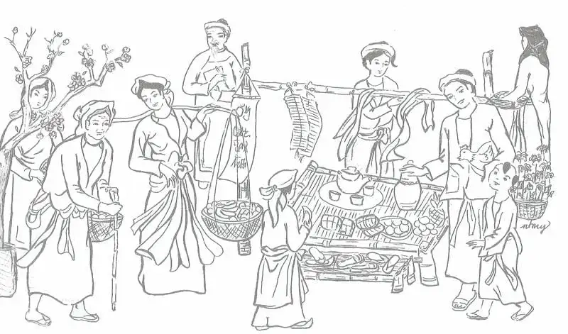 Bé tập tô với vẽ tranh ngày tết quê em đơn giản