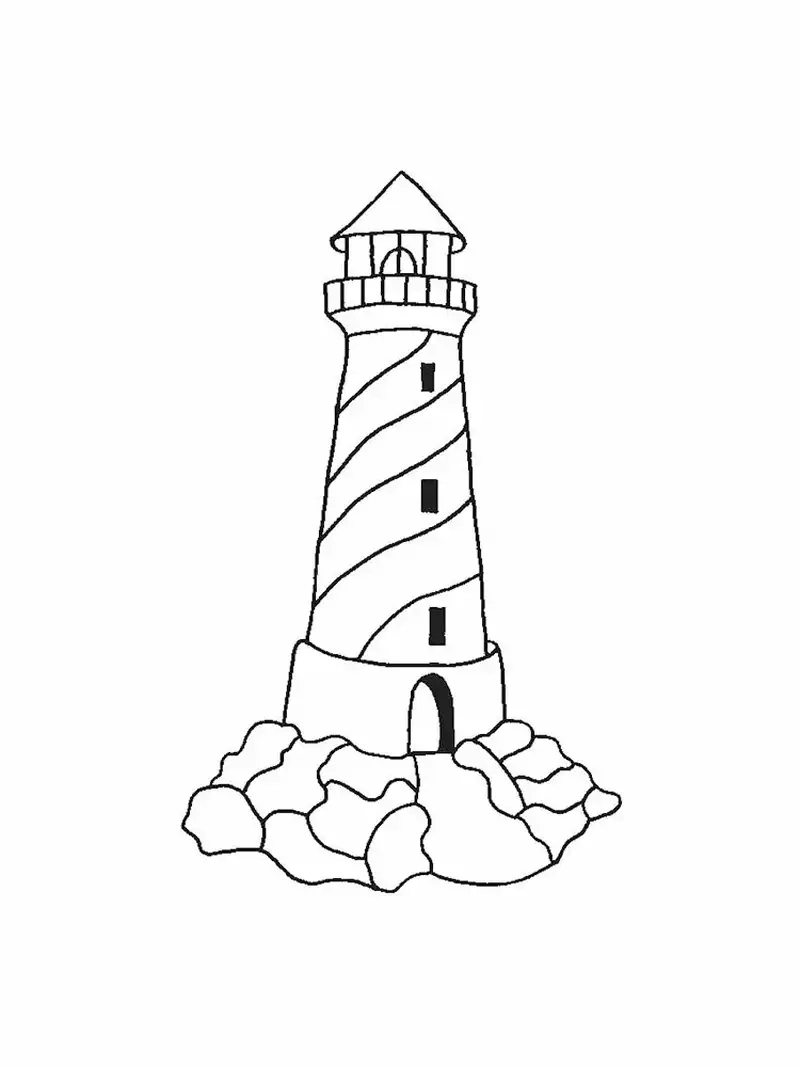Khám phá tranh tô màu ngọn hải đăng sống động và hấp dẫn