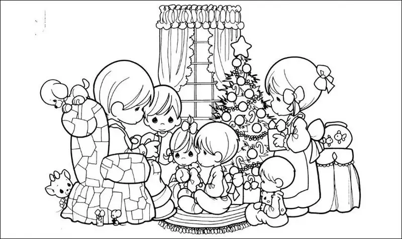 Tranh tô màu noel cho bé khám phá