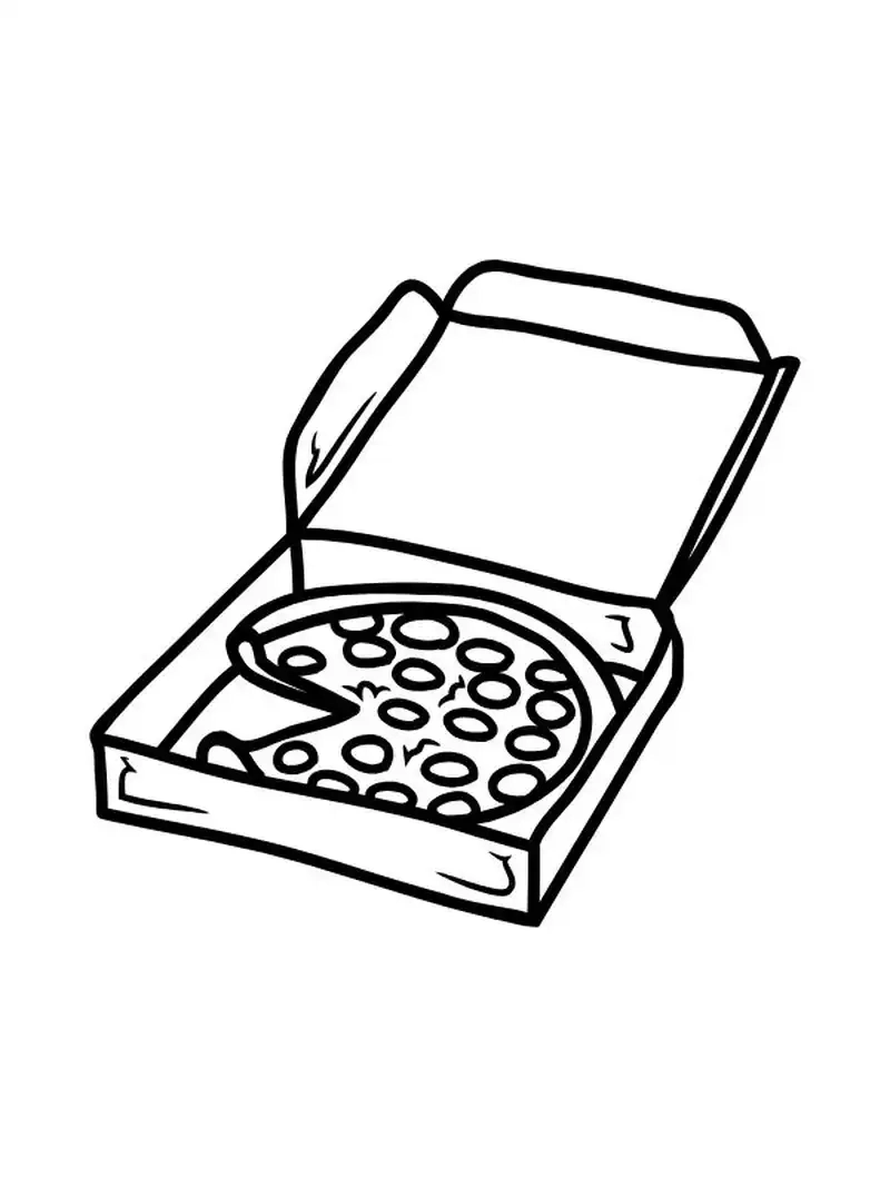 Tranh tô màu bánh pizza thú vị cho các hoạt động cuối tuần