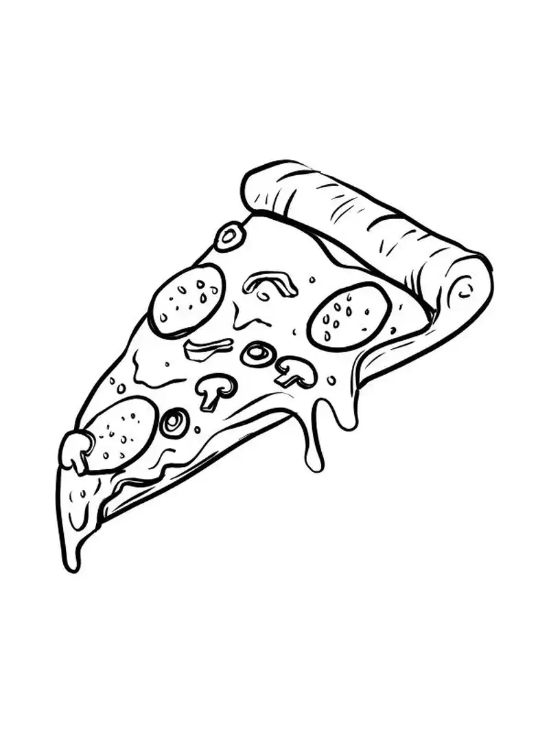 Pizza tô màu giúp bé học màu sắc và hình dạng