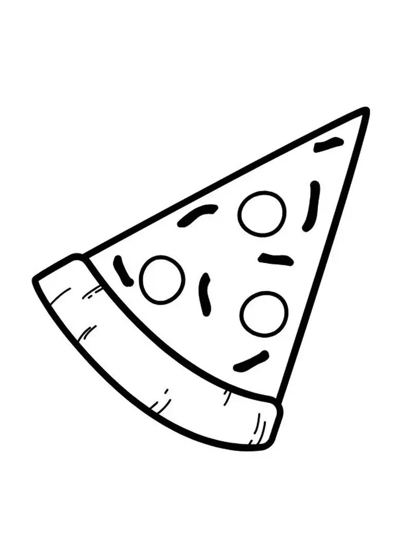 Bánh pizza tranh tô màu pizza vui nhộn cho trẻ em