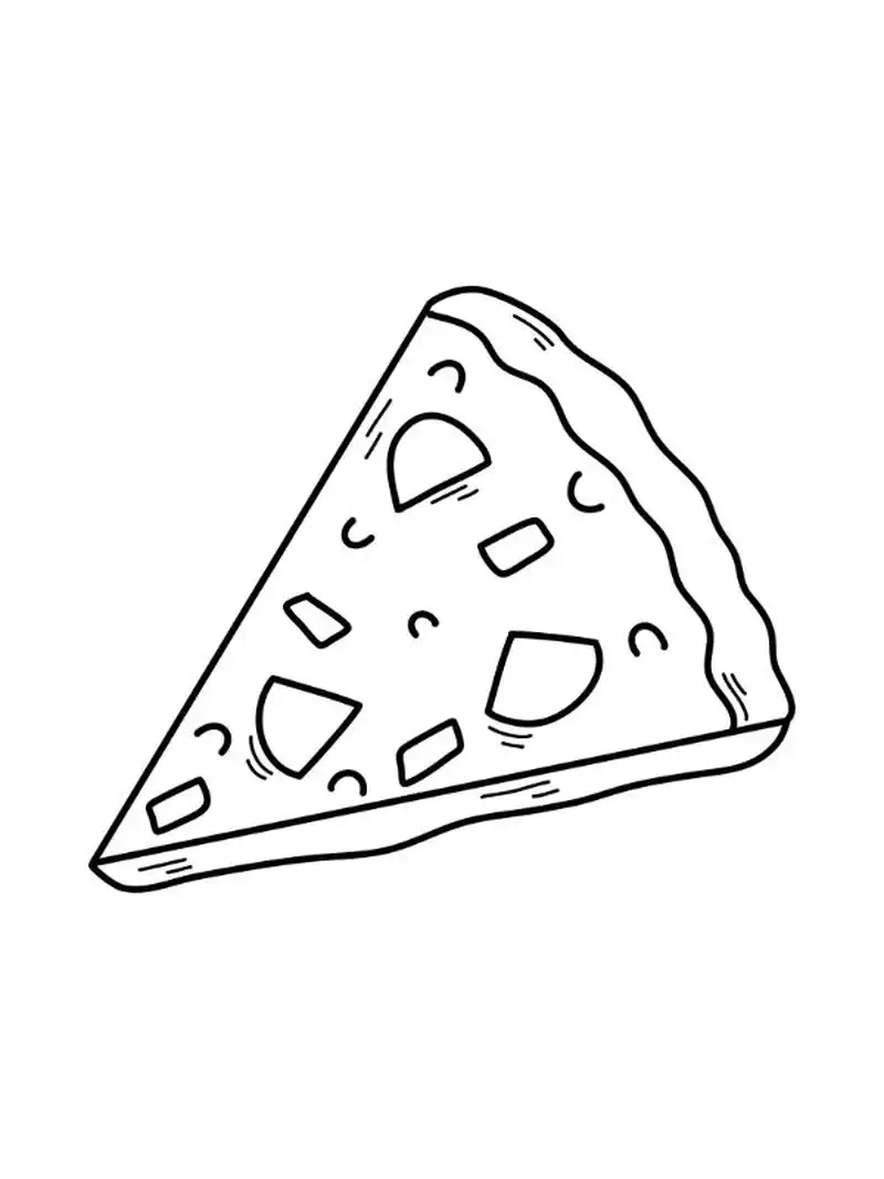 Tranh tô màu bánh pizza bổ sung cho bộ sưu tập