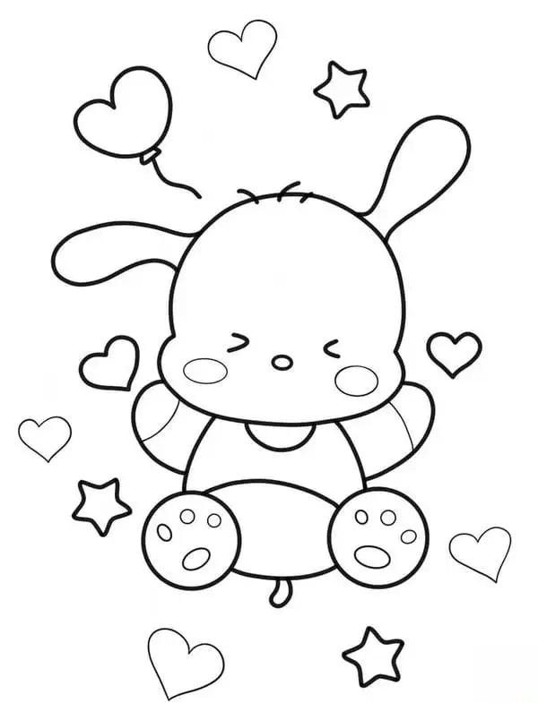 Vui cùng tranh tô màu pochacco dễ thương sáng tạo