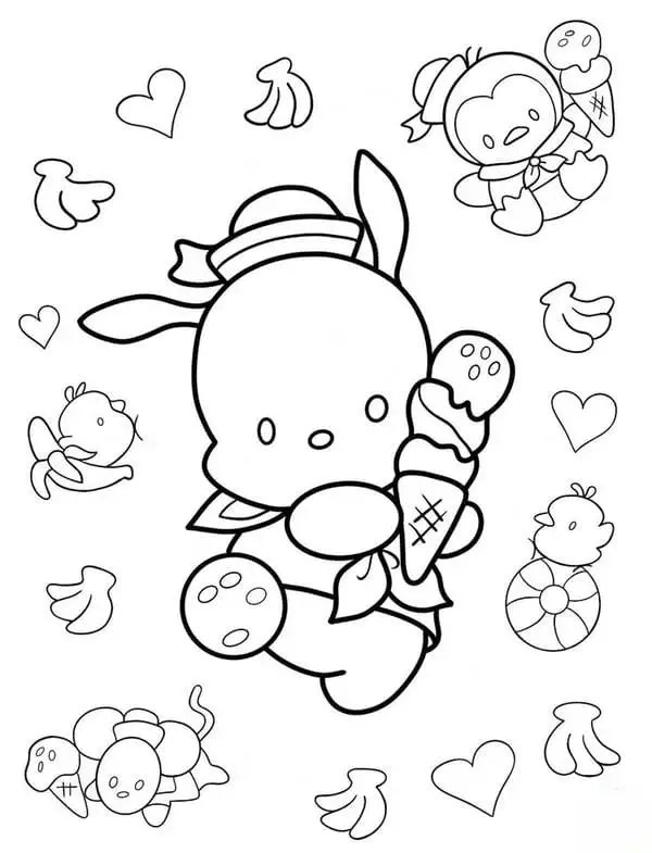 Khám phá thế giới tranh tô màu pochacco hoạt hình thú vị