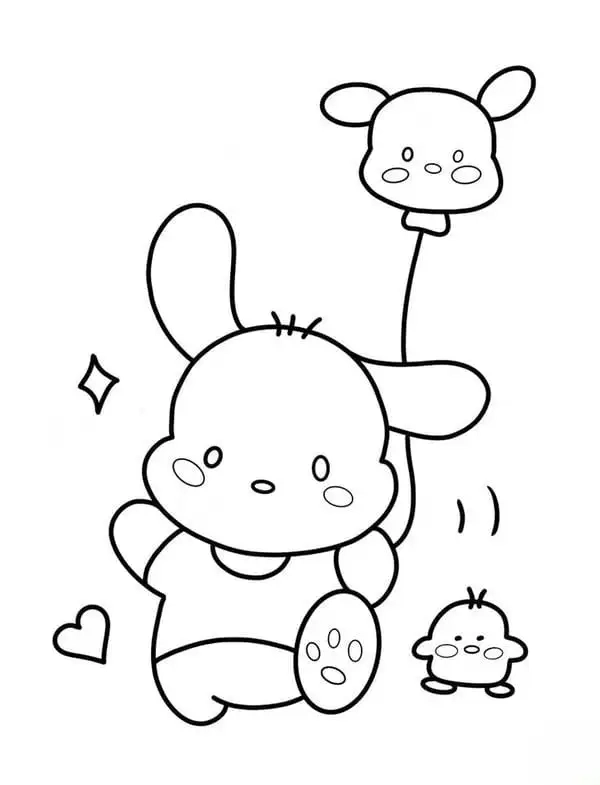 Sáng tạo màu sắc với tranh tô màu pochacco hoạt hình