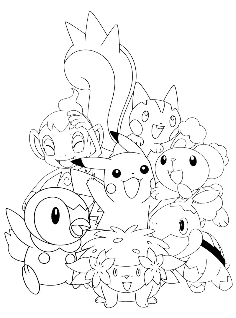 Thế giới rực rỡ hiện ra trong hình tô màu pokemon mega