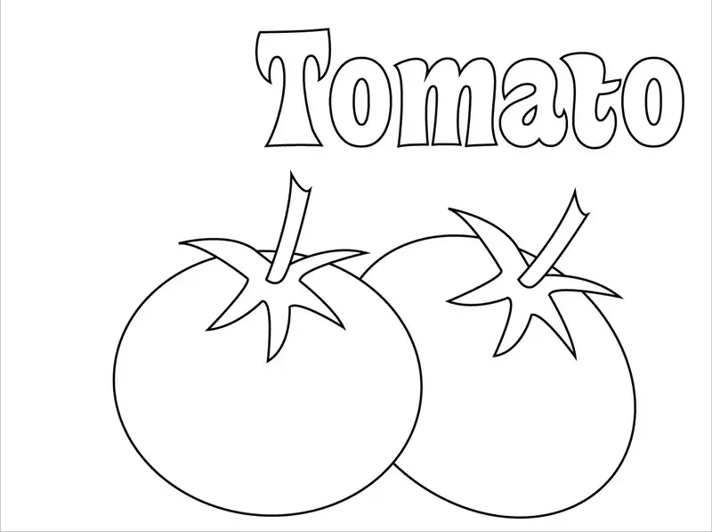 Tranh tô màu quả cà chua là như thế nào