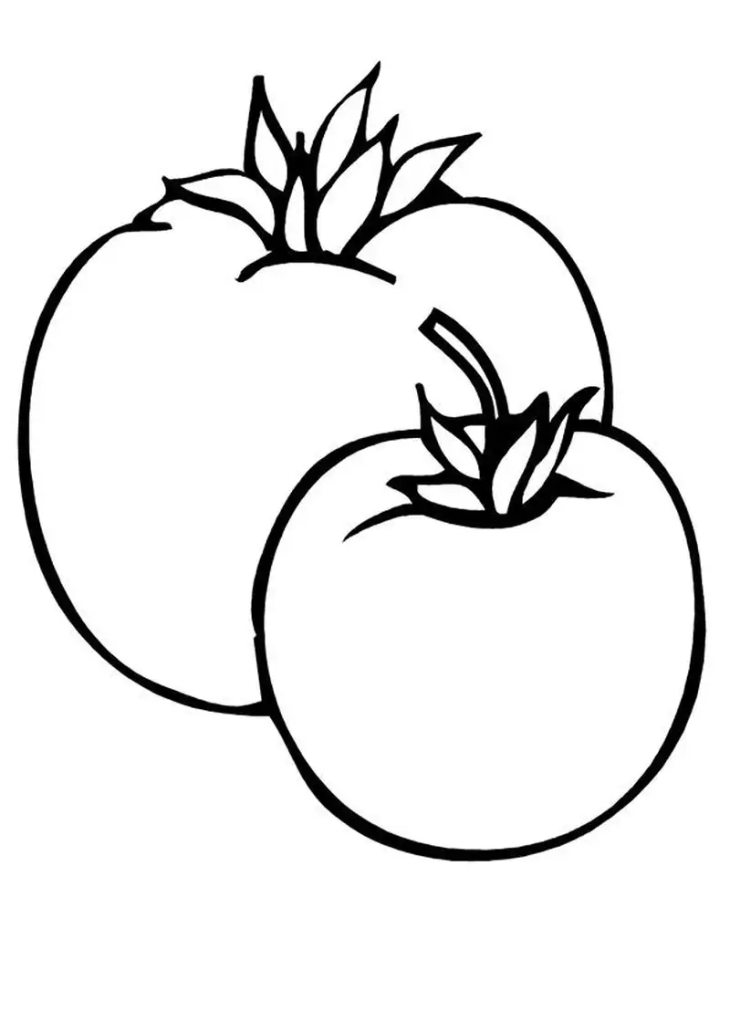 Tranh tô màu cà chua dễ thương mang đến niềm vui học tập cho bé