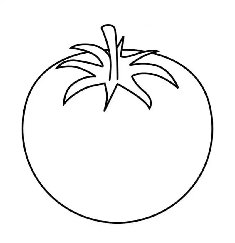 Tranh tô màu quả cà chua cho bé siêu dễ thương để bé khám phá màu sắc