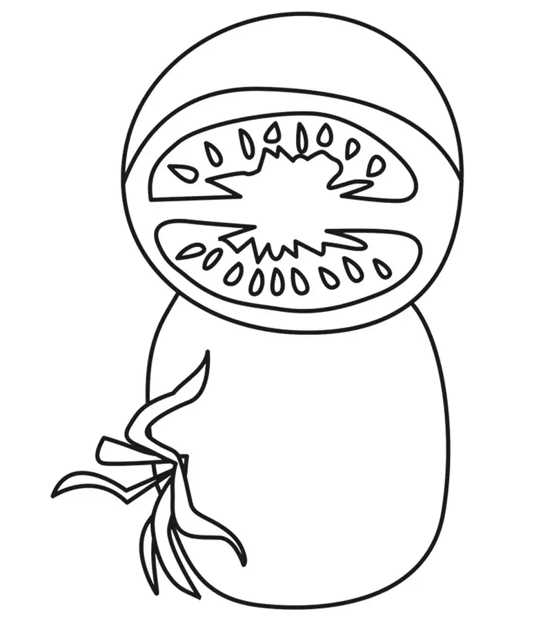 Tranh tô màu cà chua đơn giản giúp bé rèn luyện khả năng tập trung