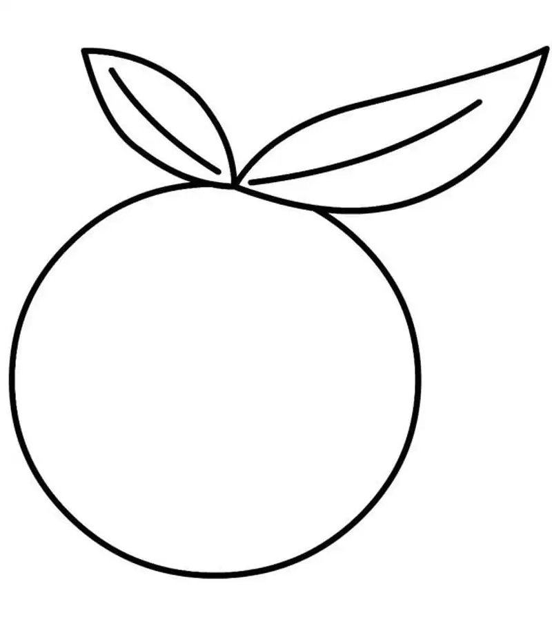 Tranh tô màu quả cam dễ thương khiến bé thích thú ngay từ lần đầu