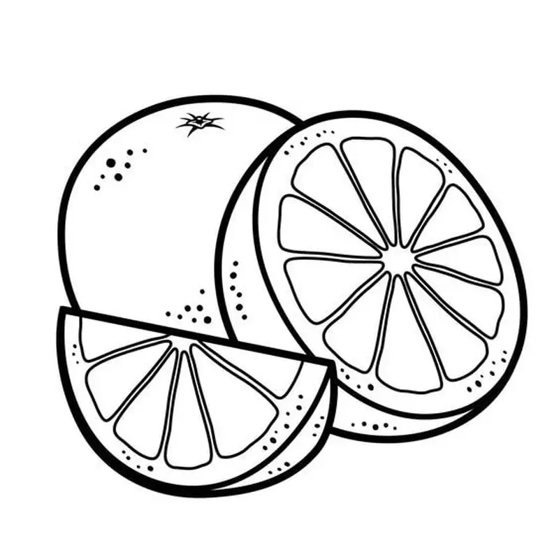 Tranh tô màu quả cam đơn giản dễ thực hiện và mang lại niềm vui tô màu