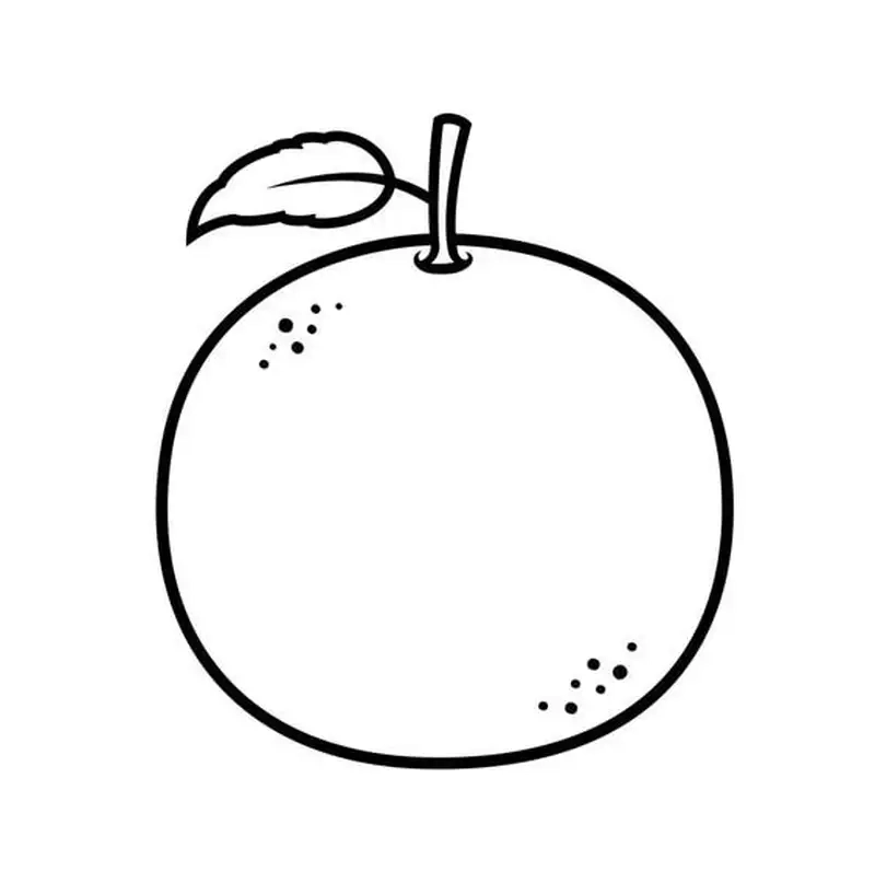 Tranh tô màu quả cam đơn giản thích hợp cho các bé mới tập tô