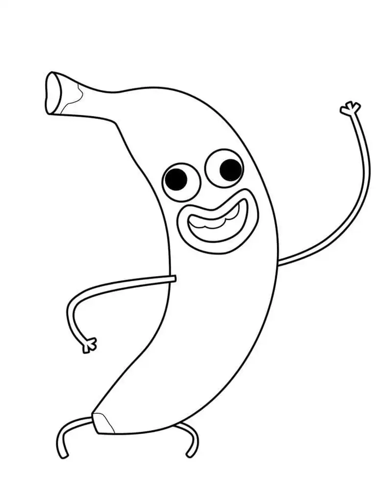 Khám phá tranh tô màu quả chuối cho trẻ em cực dễ thương