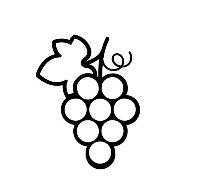 Tranh tô màu quả nho đẹp giúp bé phát triển mắt thẩm mỹ và phối màu