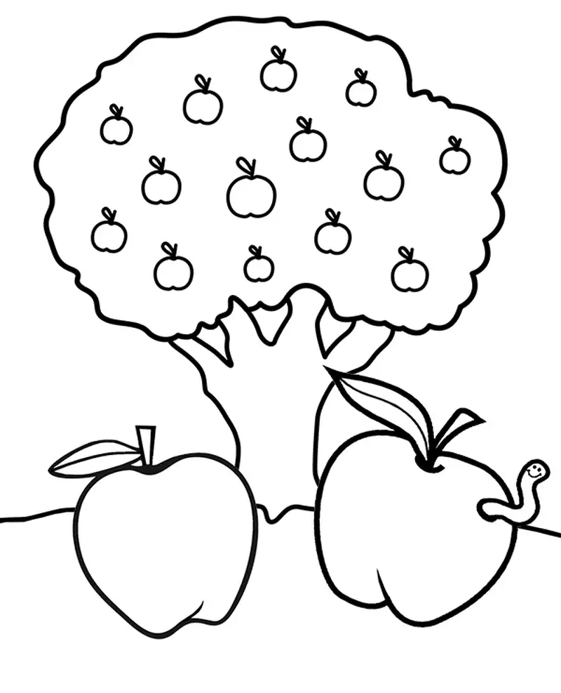 Bé sáng tạo cùng hình trái táo tô màu rực rỡ và hấp dẫn