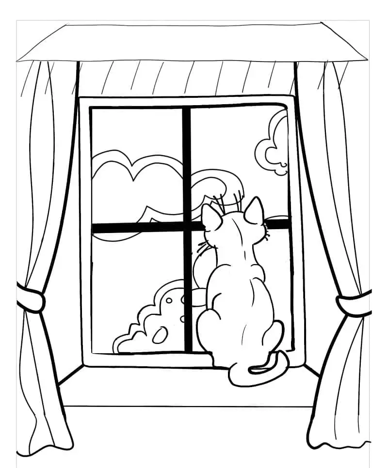 Bé yêu thích tranh vẽ rèm cửa cho bé khám phá màu sắc mới