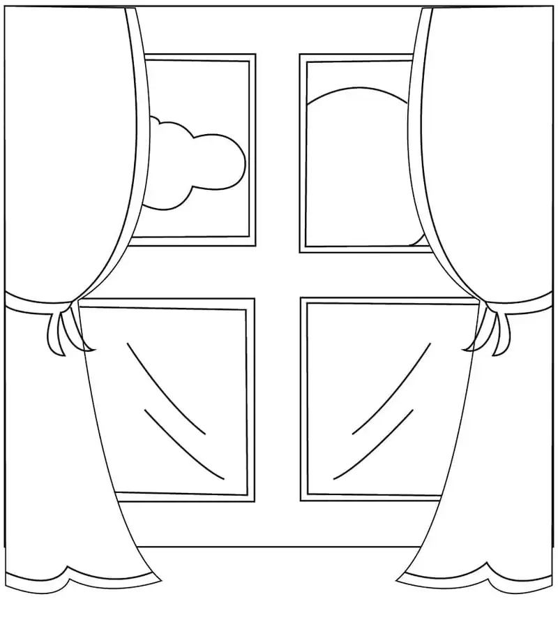 Bé vui học sáng tạo cùng tranh tô màu rèm cửa dễ thương