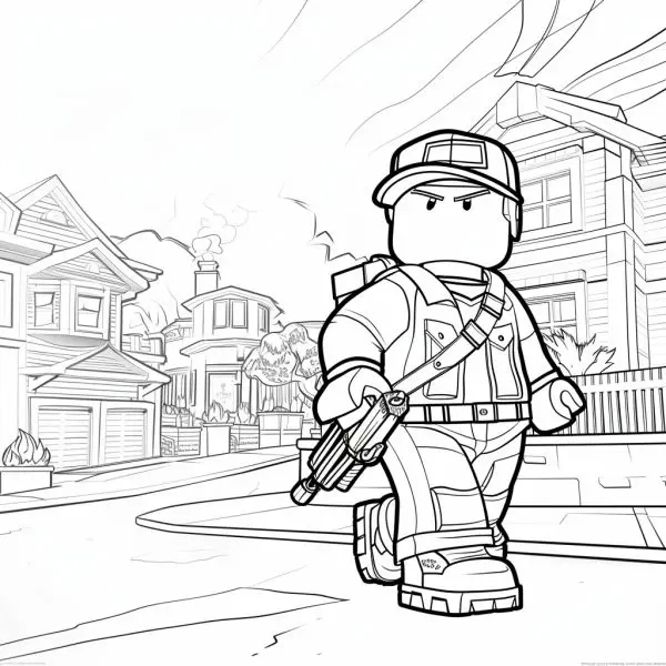 Tải tranh tô màu Roblox miễn phí cho bé vui sáng tạo