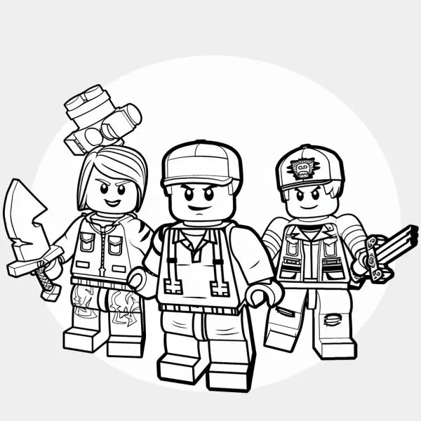 Chọn tranh tô màu Roblox dễ thương cho bé vui sáng tạo