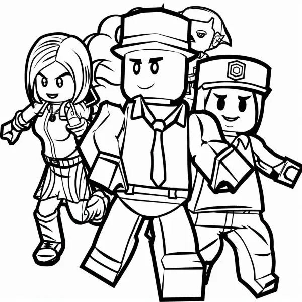 Vui cùng tranh tô màu Roblox nhân vật đầy màu sắc sinh động