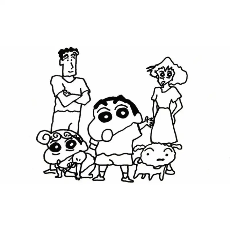 Khám phá bộ tranh tô màu shin cậu bé bút chì siêu dễ thương