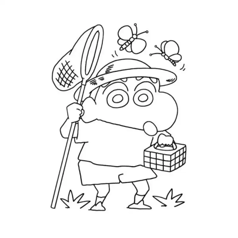 Bộ sưu tập hình tô màu shin dễ thương cho bé sáng tạo