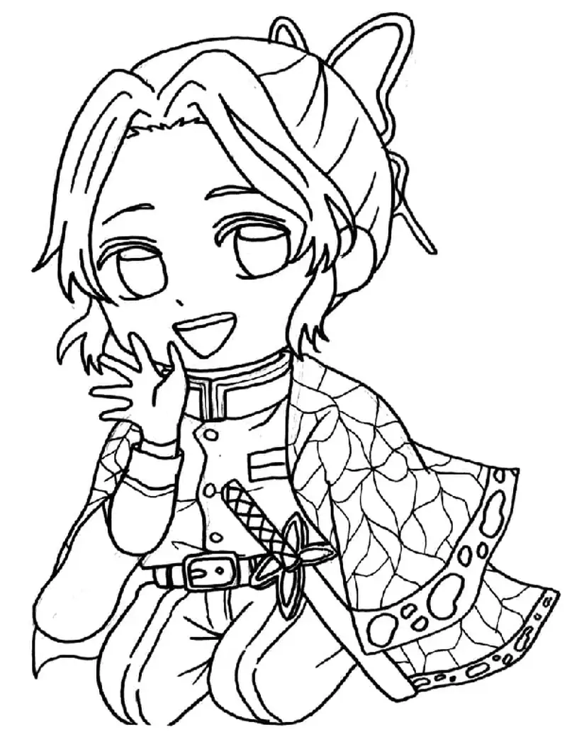 Tranh tô màu Shinobu cho bé vui học sáng tạo