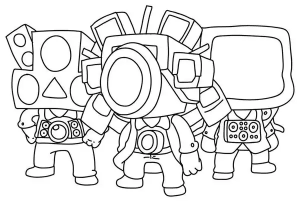 In và tô tranh tô màu Skibidi Toilet khổ A4 tiện lợi