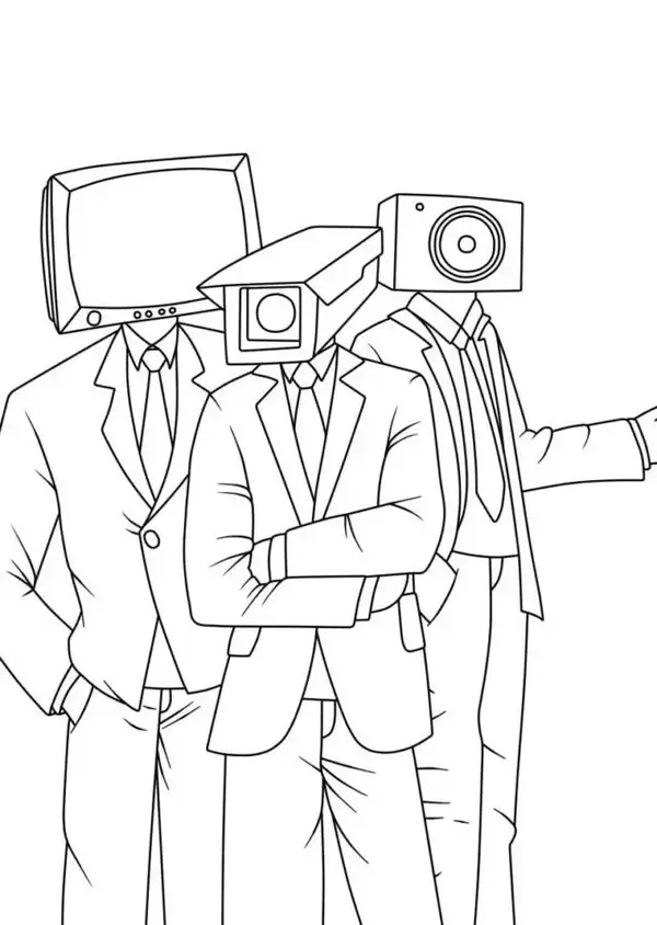 Tô ngay tranh tô màu Quái Vật Bồn Cầu thú vị