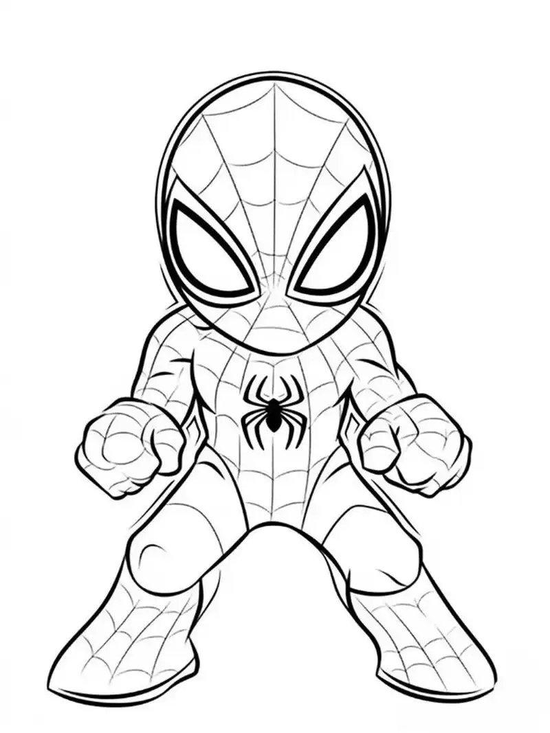 Bé trai mê mẩn với tranh tô màu Spider Man cho bé trai năng động