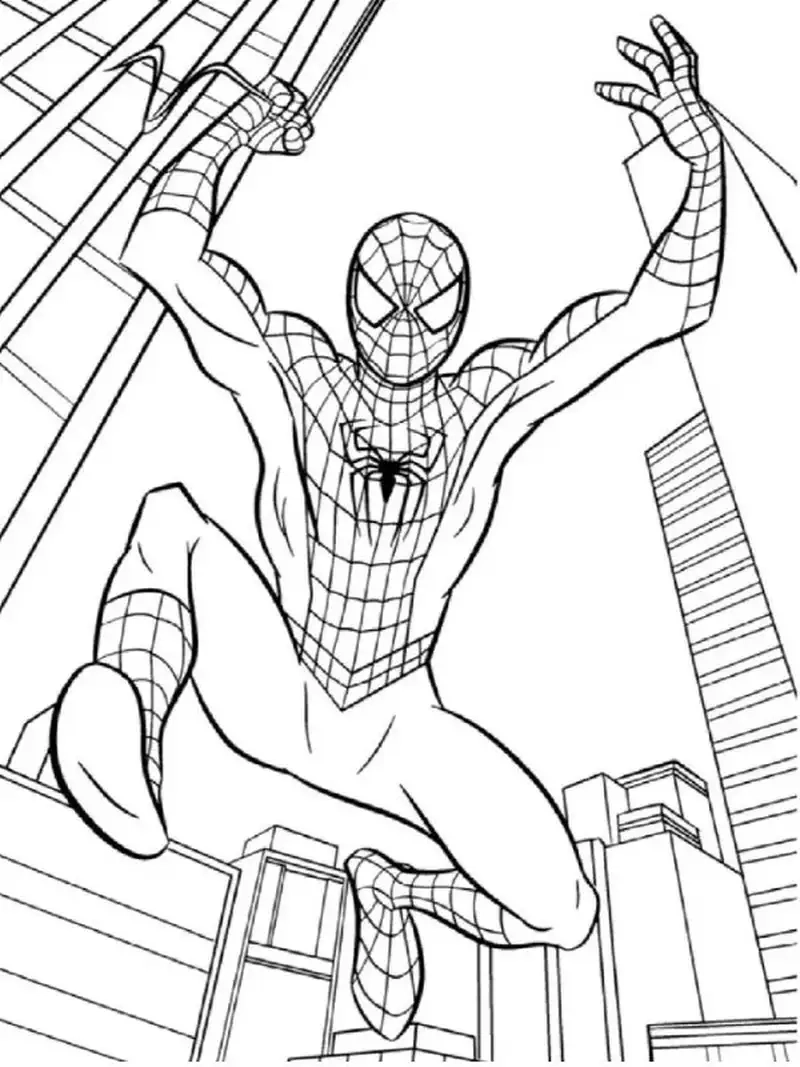 Bộ sưu tập tranh tô màu Spider Man dễ tô cho bé học màu