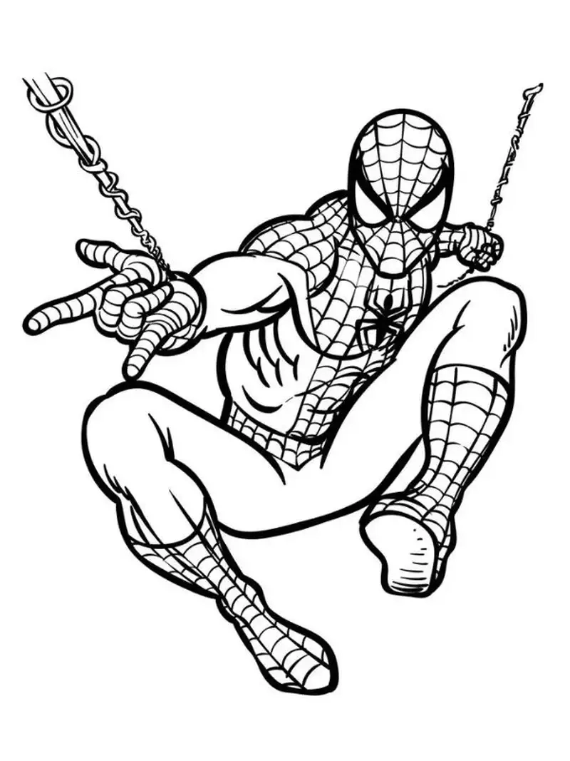 Khám phá hình ảnh sống động trong tranh tô màu Spider Man dễ tô