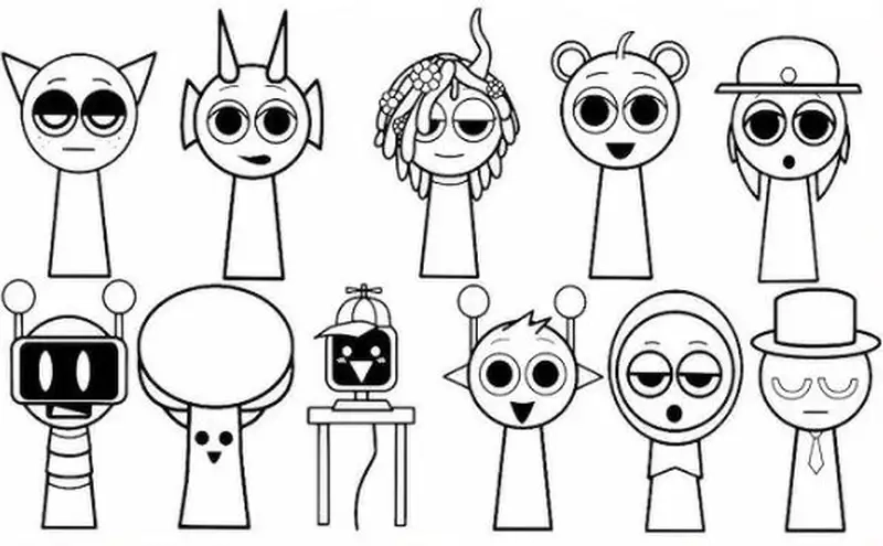 Chiêm ngưỡng bức tranh bức tranh tô màu sprunki độc lạ và cuốn hút