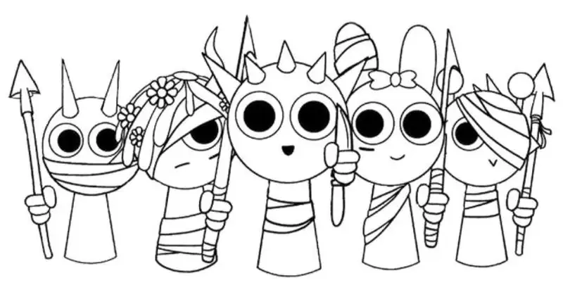 Thế giới âm nhạc kết hợp incredibox tranh tô màu sprunki thú vị