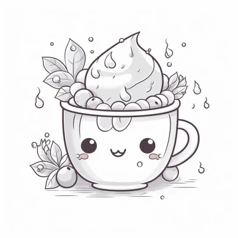 Khám phá hình tô màu trà sữa cute thú vị và sinh động