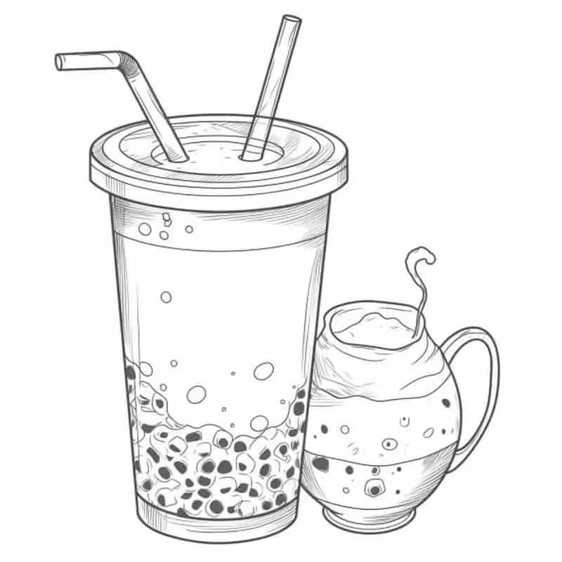 Sáng tạo cùng hình trà sữa tô màu đơn giản cho mọi lứa tuổi