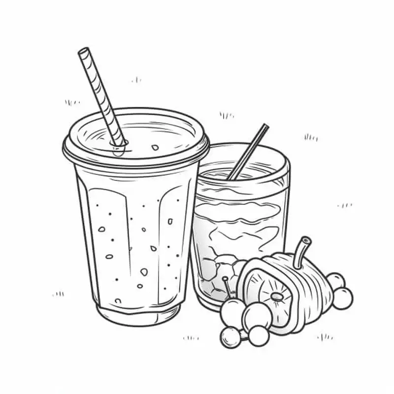 Tô màu sáng tạo với hình tô màu ly trà sữa dễ thương