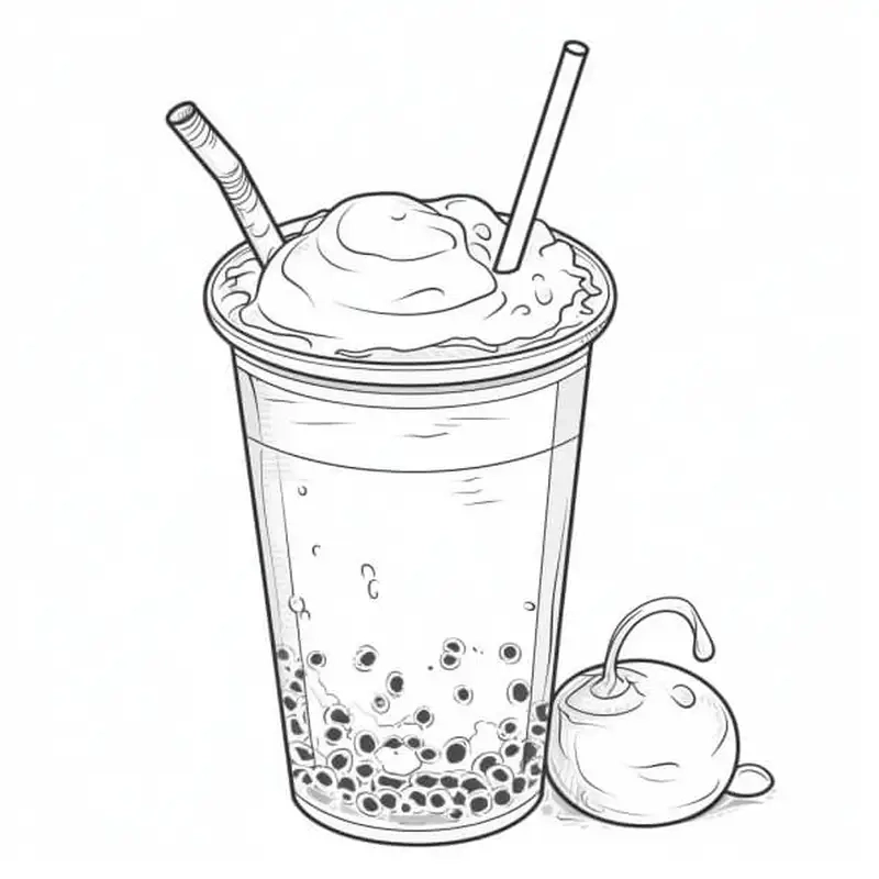 Tải về in hình tô màu trà sữa để trẻ thỏa sức sáng tạo