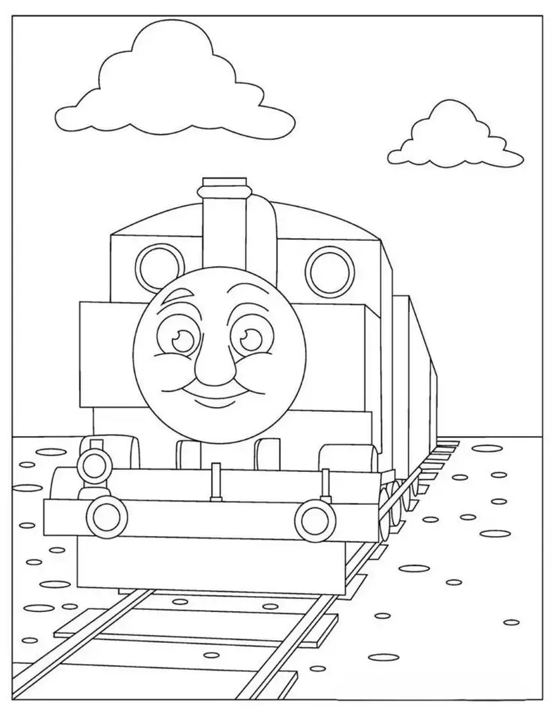 Mẹ tải ngay tranh tô màu tàu lửa siêu dễ thương