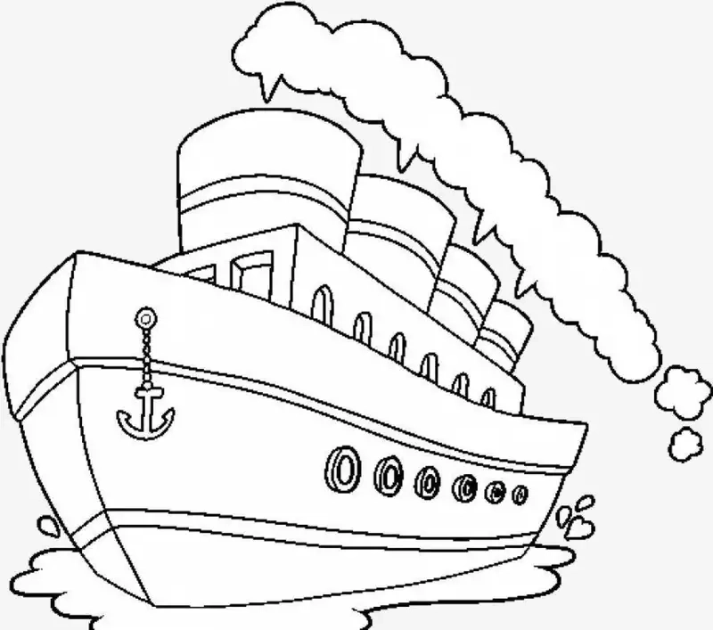 Giải trí cuối tuần với tranh tô màu tàu thủy cho bé