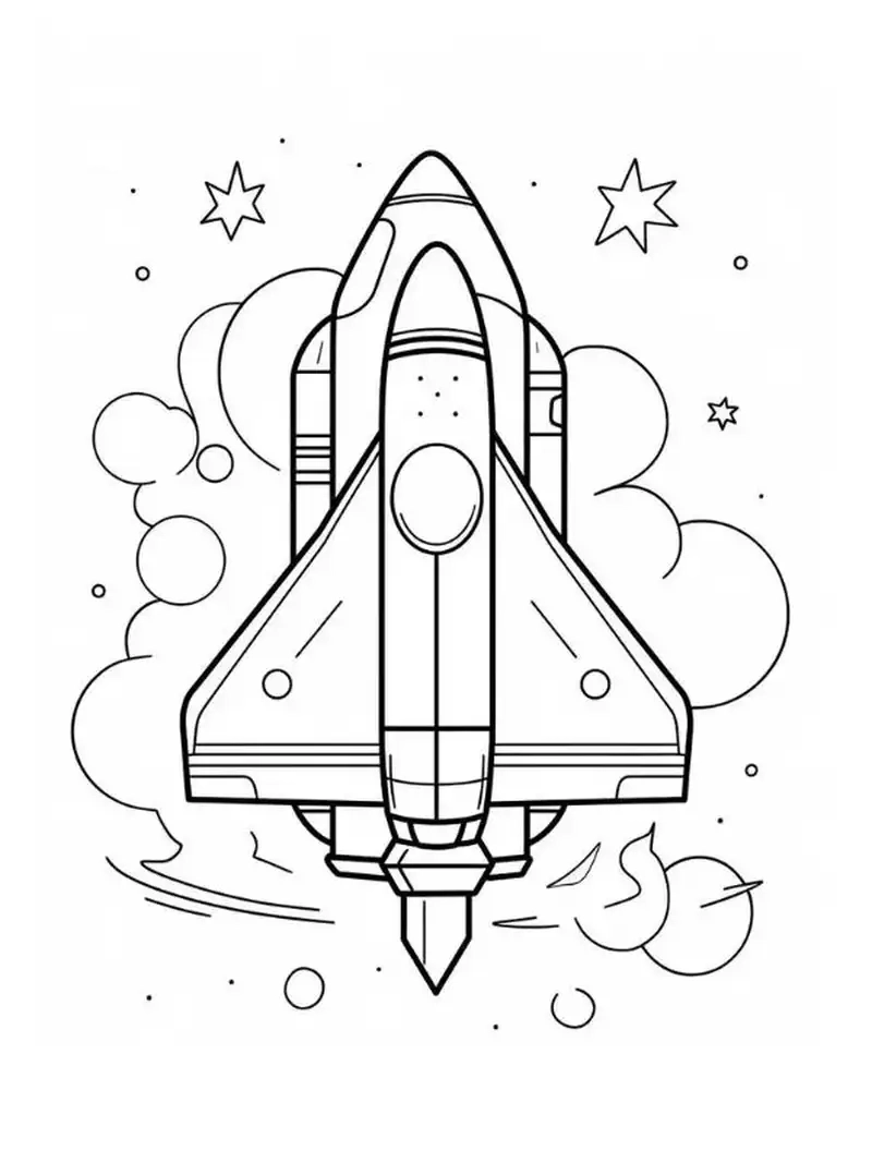 Tạo niềm vui với tranh tô màu máy bay tên lửa