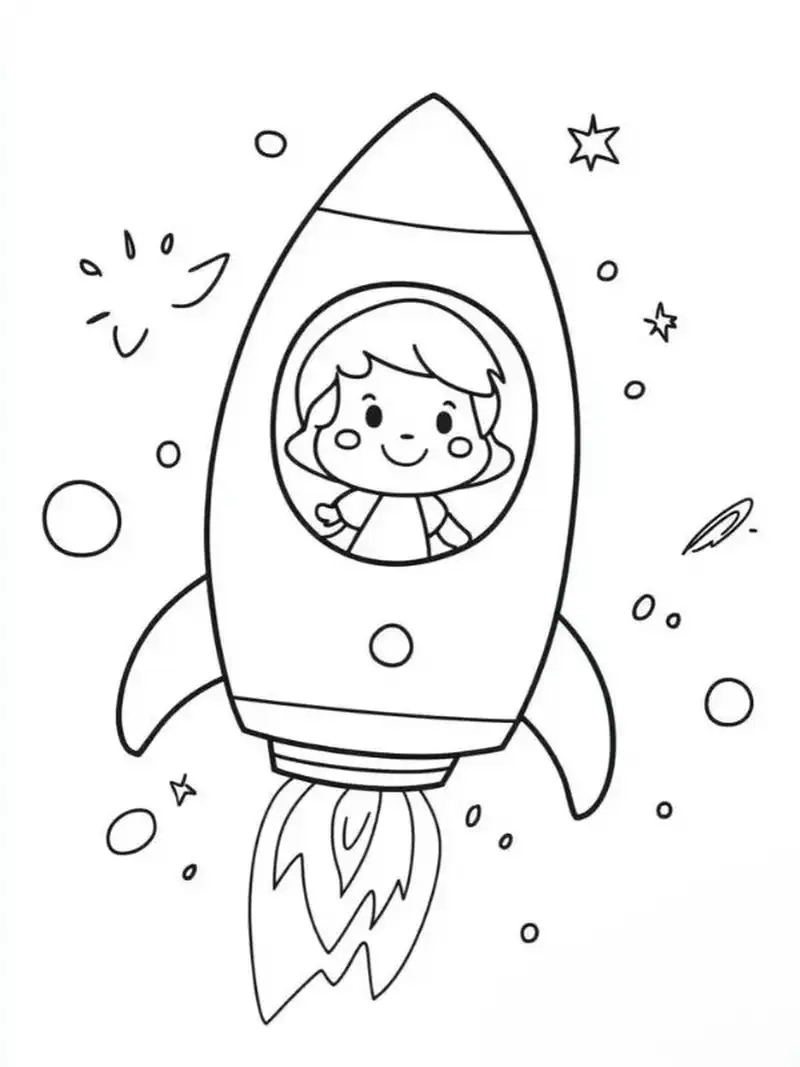 Thỏa sức sáng tạo với tranh tô màu tên lửa