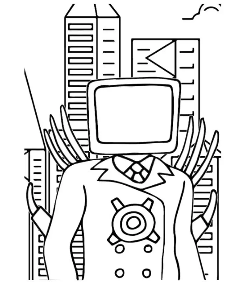 Tải ngay bộ sưu tập tranh tô màu Titan TV Man miễn phí