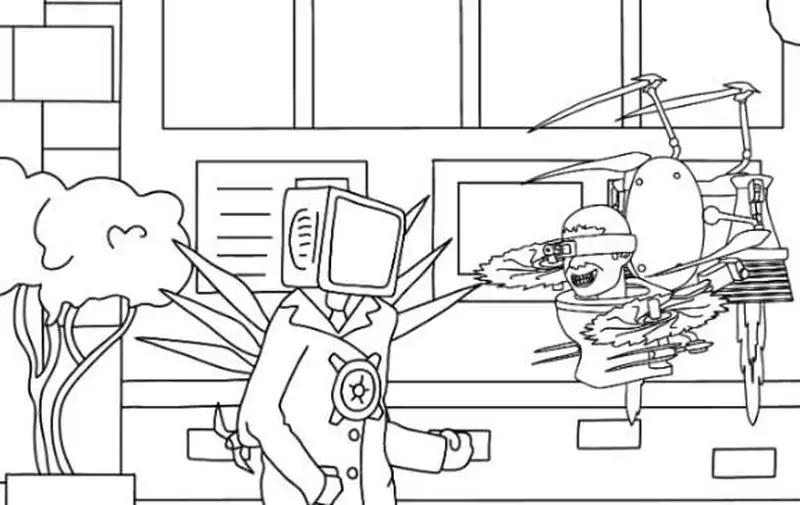 Cười nghiêng ngả cùng tranh tô màu Skibidi Toilet