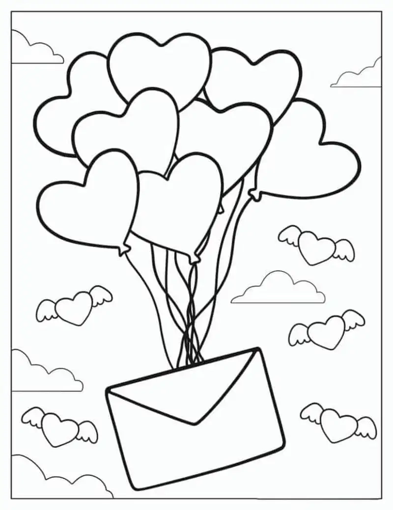 Thỏa sức tô màu với in hình trái tim tô màu đầy sống động